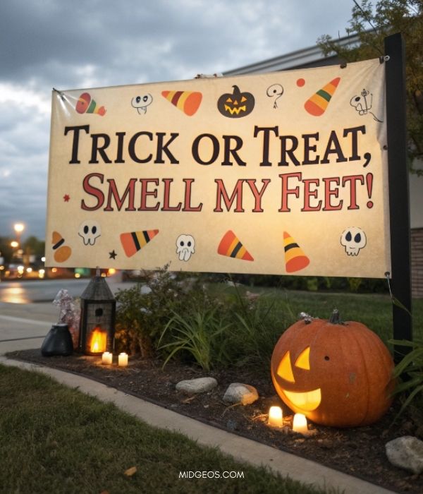 165 Halloween Captions for Instagram: Spooky, Funny, and Cute Ideas to Level Up Your Posts 2 Trick or treat smell my feet