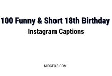 100 Funny & Short 18th Birthday instagram captions