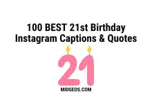 100 best 21st Birthday Instagram Captions & Quotes