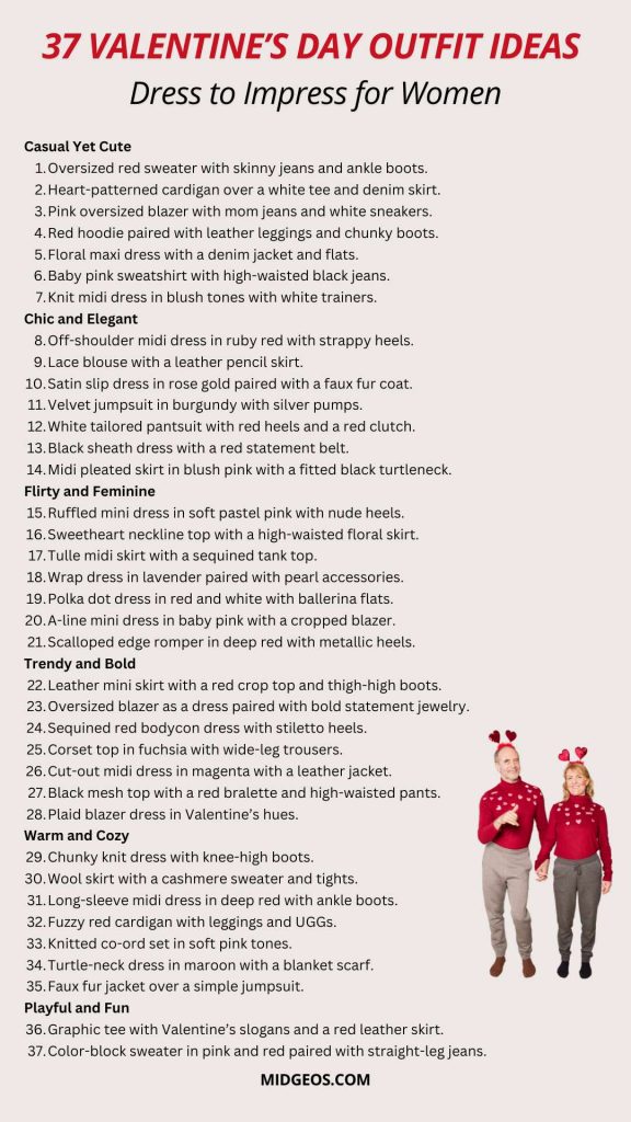 37 Valentine’s Day Outfit Ideas: Chic and Playful Looks for Women 2 37 Valentines Day Outfit Ideas Dress to Impress for Women