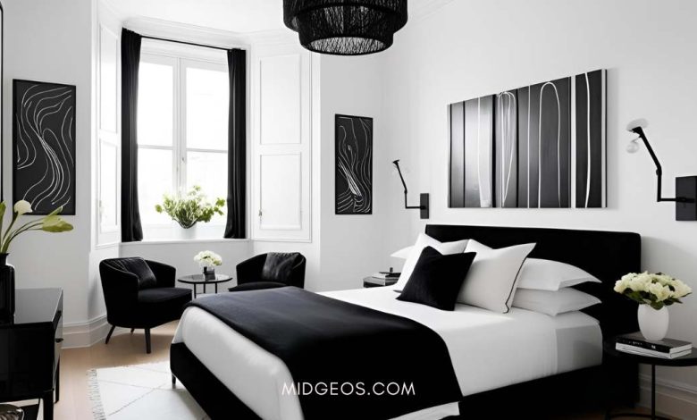 17 Stylish Black and White Bedroom Ideas for Small Rooms 1 17 Stylish Black and White Bedroom Ideas for Small Rooms