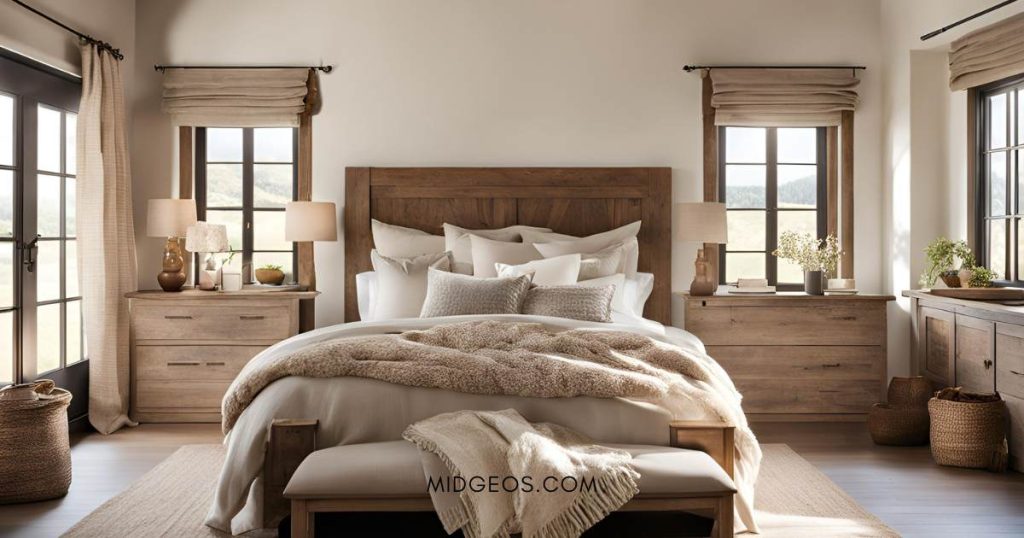 27 Farmhouse Bedroom Ideas for a Cozy & Stylish Retreat 3 Farmhouse Bedroom Set Distressed matching furniture