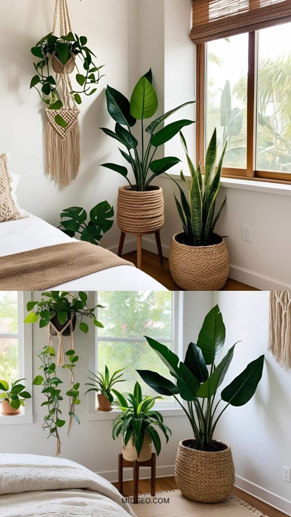 25 Boho Bedroom Ideas for a Cozy, Free-Spirited Retreat 3 green boho bedroom oasis
