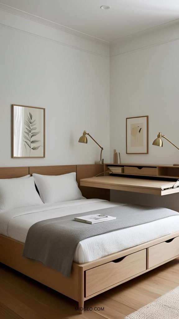 27+ Minimalist Bedroom Ideas for a Cozy, Stylish Space 4 minimalist bedroom multi functional furniture