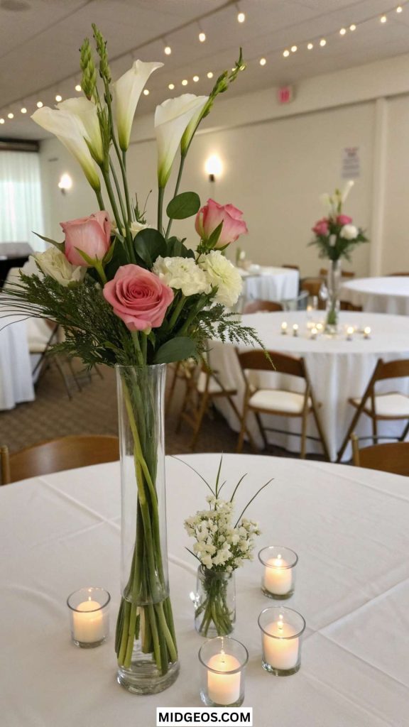 60 Stunning Wedding Centerpieces Ideas for Every Theme 10 Simple Wedding Centerpieces for Round Tables with Single Bloom Arrangements