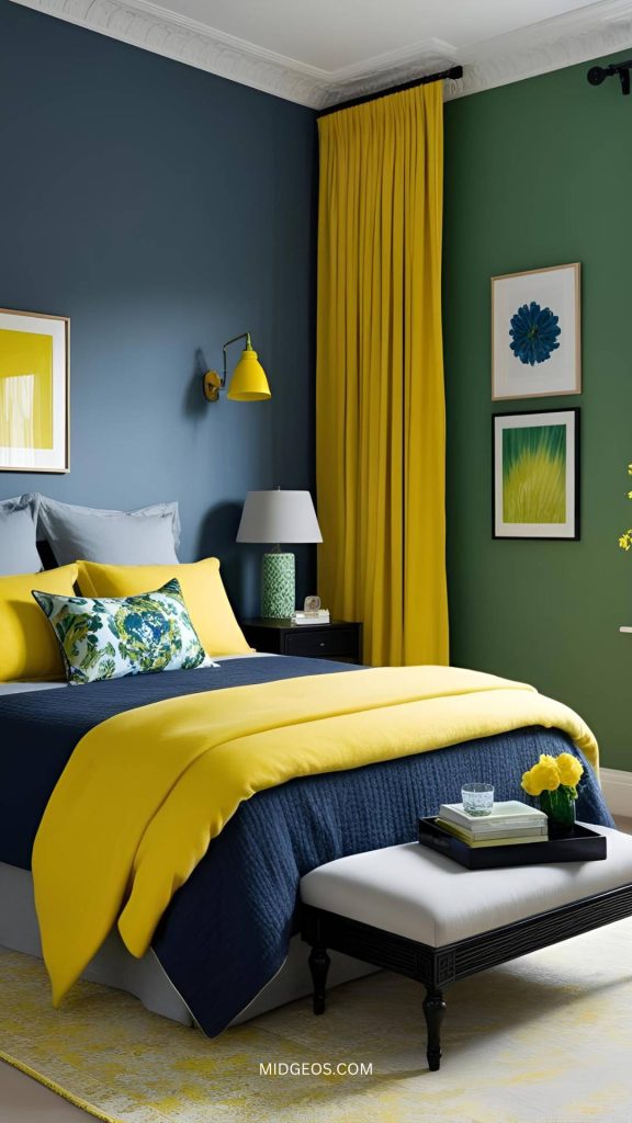 17 Bright & Beautiful: Stunning Yellow Bedroom Ideas 6 black and yellow bedroom