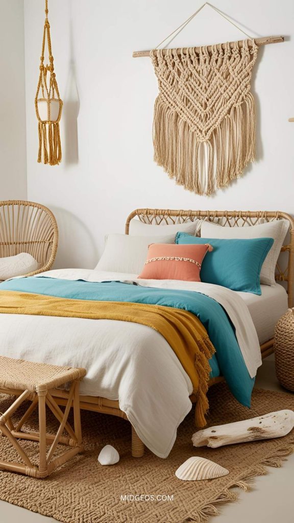 17 Beach Bedroom Ideas: Coastal, Modern & Aesthetic Styles 4 boho beach bedroom
