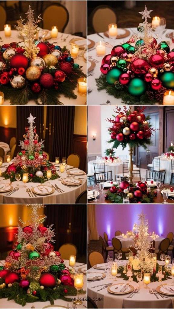 60 Stunning Wedding Centerpieces Ideas for Every Theme 9 christmas wedding centerpieces with ornaments