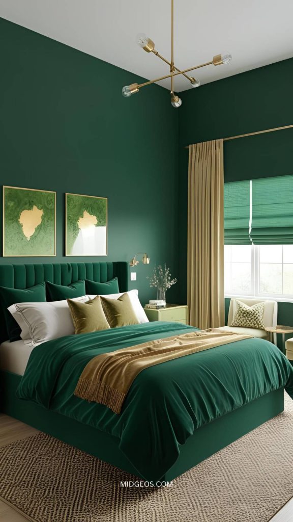 35 Stunning Green Bedroom Ideas for a Stylish & Serene Space 7 emerald green bedroom ideas