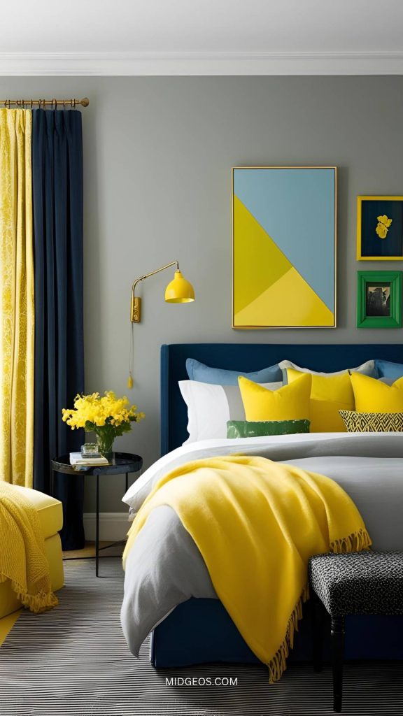 17 Bright & Beautiful: Stunning Yellow Bedroom Ideas 5 green and yellow bedroom