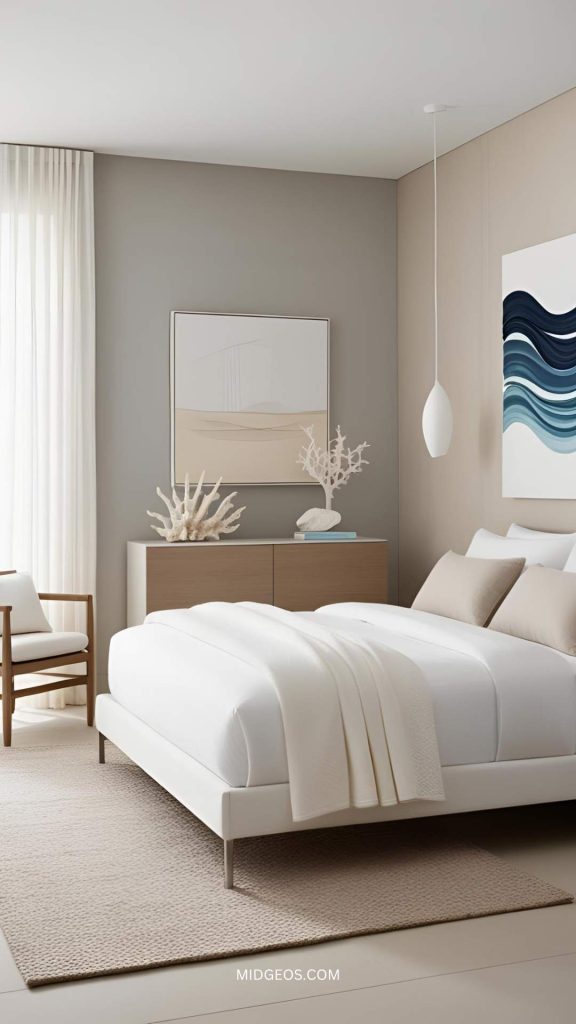 17 Beach Bedroom Ideas: Coastal, Modern & Aesthetic Styles 3 modern coastal bedroom