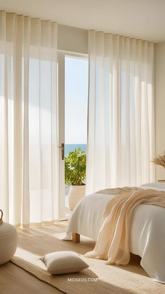 20 Dreamy Summer Bedroom Ideas for a Fresh, Cozy Retreat 5 summer bedroom curtains