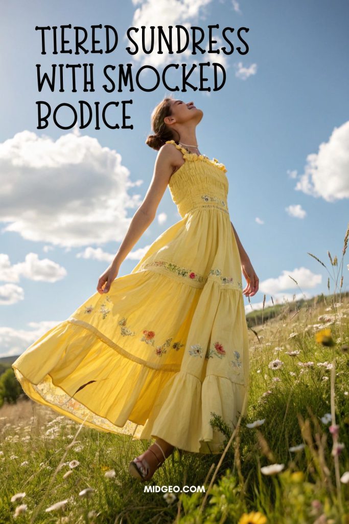 Top 10 Summer Bridal Shower Guest Outfits for 2025 6 Tiered Sundress with Smocked Bodice