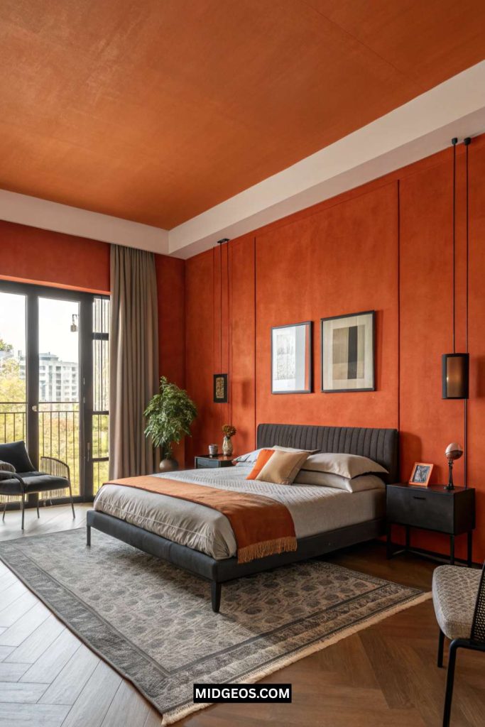 Burnt Orange Bedroom Ideas (2025): Best Color Pairings, Wall & Decor Tips for a Boho-to-Modern Look 2 burnt orange bedroom walls