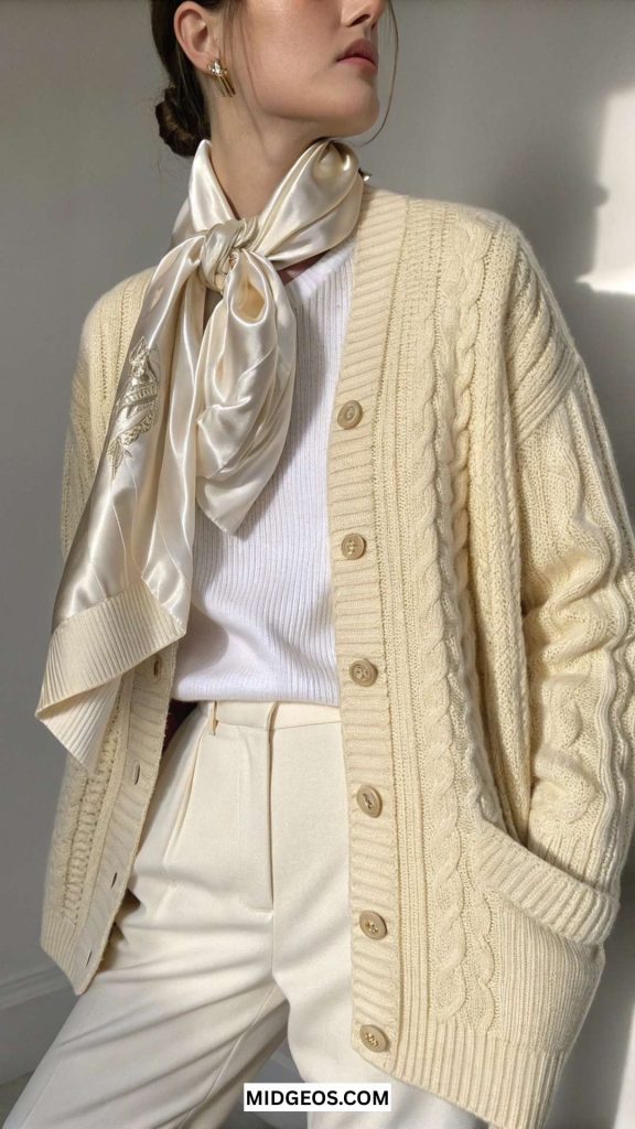 old money outfits autumn fashion cable knit cardigans