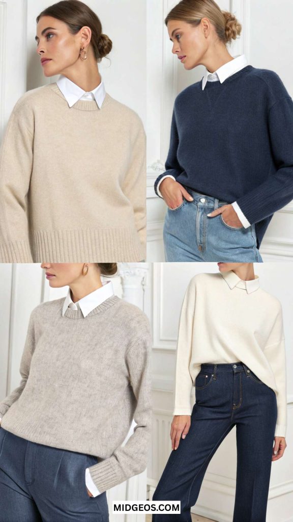 old money outfits autumn fashion cashmere sweaters