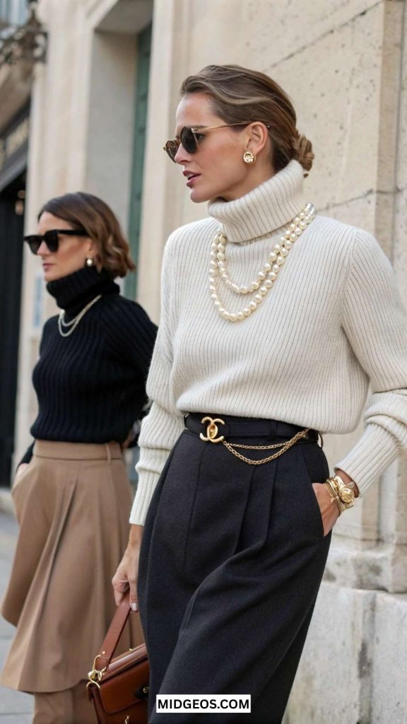 old money outfits autumn fashion turtleneck sweaters