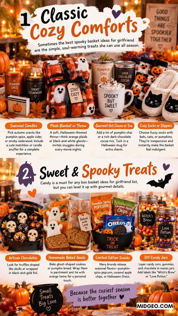 Boo Basket Ideas for Girlfriend: 27 Spooky-Sweet Surprises She’ll Love This Halloween 2026 3 Boo Basket Ideas for Girlfriend Classic Cozy Comforts Sweet & Spooky Treats