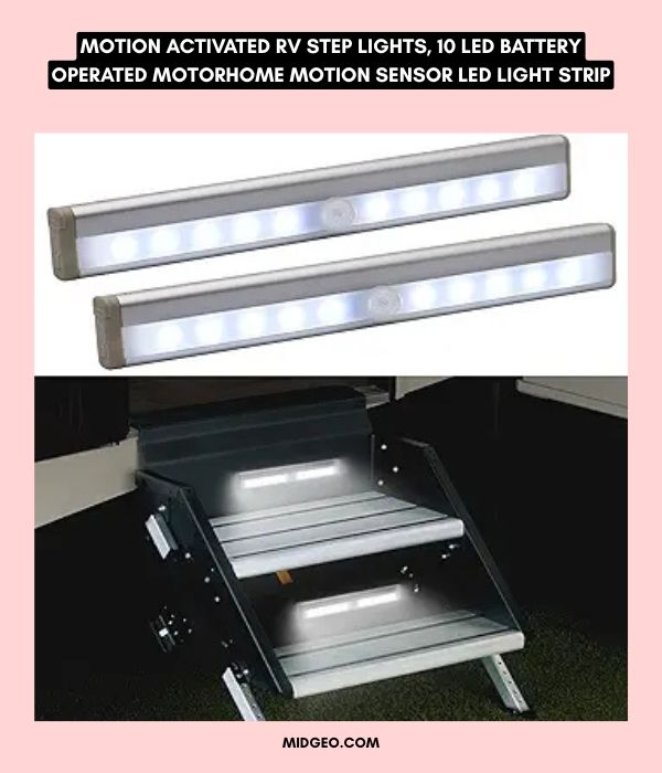 35+ Small Camper Interior Ideas for a Cozy, Functional Tiny Home on Wheels (2025 Makeover & Budget-Friendly Tips) 2 Motion Activated RV Step Lights