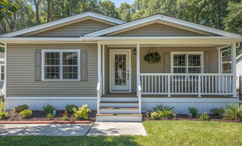 make a mobile home look like a house exterior remodel (1)