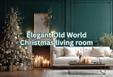 Elegant Old World Christmas living room