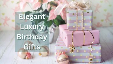 elegant luxury birthday gifts beautifully wrapped with gold ribbons