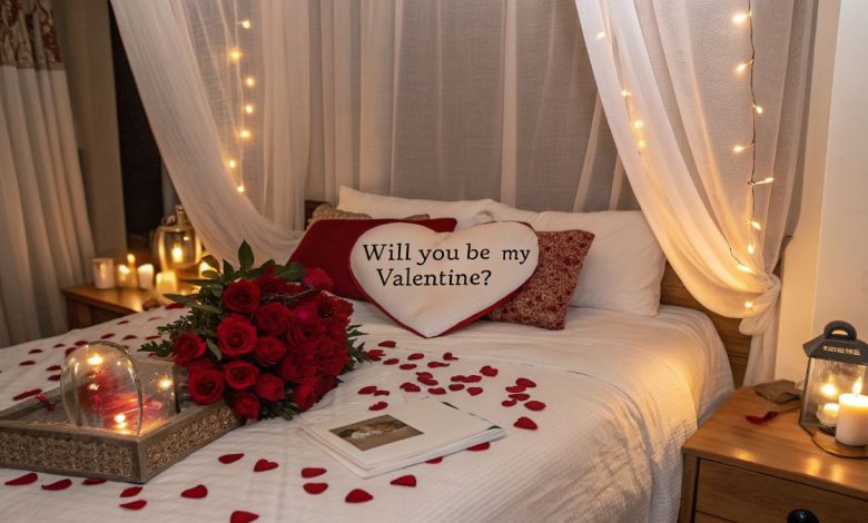 Will you be my valentine ideas for her romantic setup