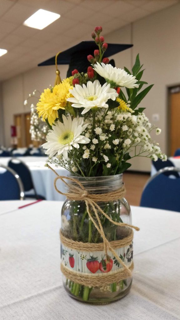 17 Graduation Party Centerpieces Ideas That Wow Guests on Any Budget (Easy, DIY & Trending Looks for 2026) 2 Mason Jar Magic Rustic & Easy Graduation Centerpieces
