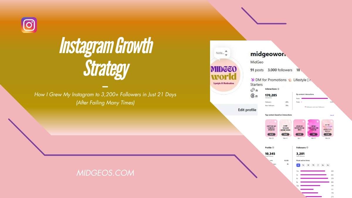 Instagram Growth Strategy How I Grew My Instagram to 3,200+ Followers in Just 21 Days