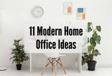 Modern home office with minimalist desk, neutral tones, stylish decor, and clean workspace design