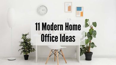 Modern home office with minimalist desk, neutral tones, stylish decor, and clean workspace design