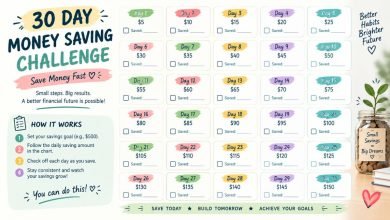 30-Day Money Saving Challenge That Works: Save More, Spend Less & Reset Your Finances in 2026 3 30 day money saving challenge printable chart to save money fast