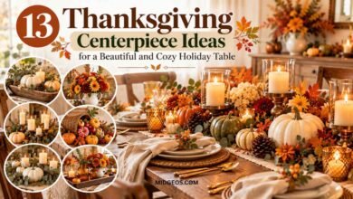 13 Thanksgiving Centerpiece Ideas for a Beautiful and Cozy Holiday Table 26 13 Thanksgiving centerpiece ideas featuring pumpkins, autumn flowers, candles, and cozy seasonal table decorations.