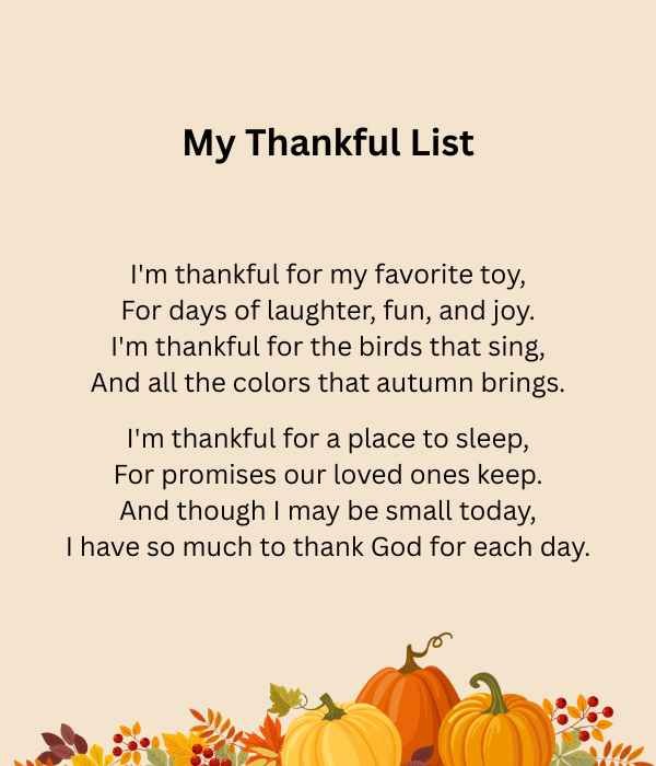 My Thankful List