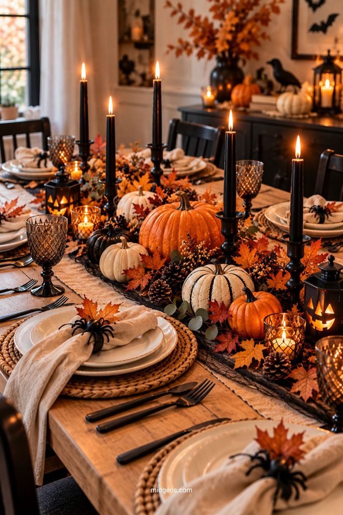 15 Easy Halloween Table Decorations for a Festive October Dinner 2 simple halloween table decor for a festive october dinner