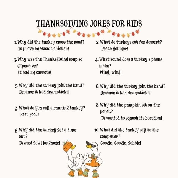 thanksgiving jokes for kids